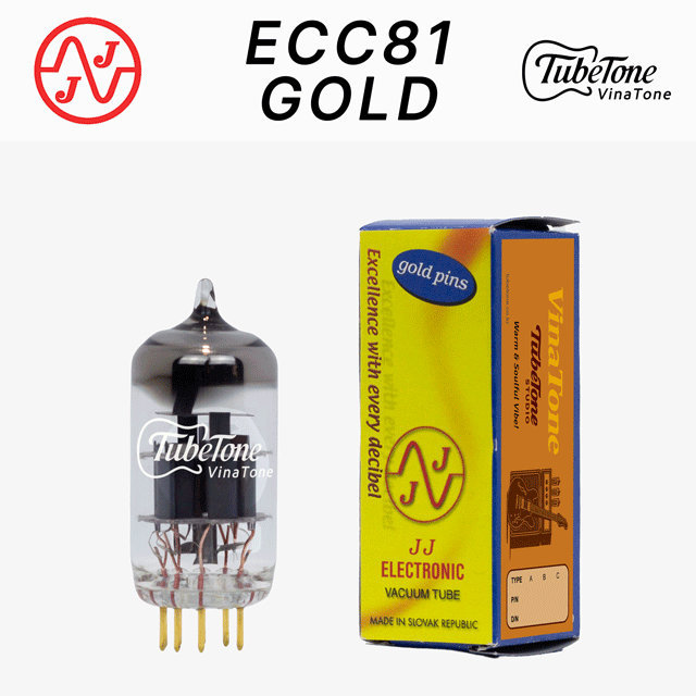 비나톤 ECC81(12AT7)-JJ (GOLD)