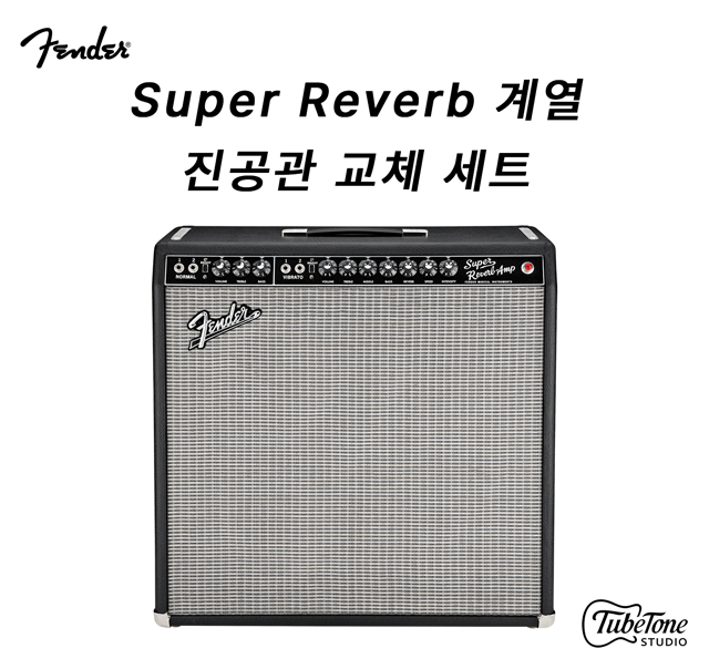 Fender Super Reverb 진공관 교체 키트 (12AX7x4, 12AT7x2, 6L6GCx2, 5AR4x1)